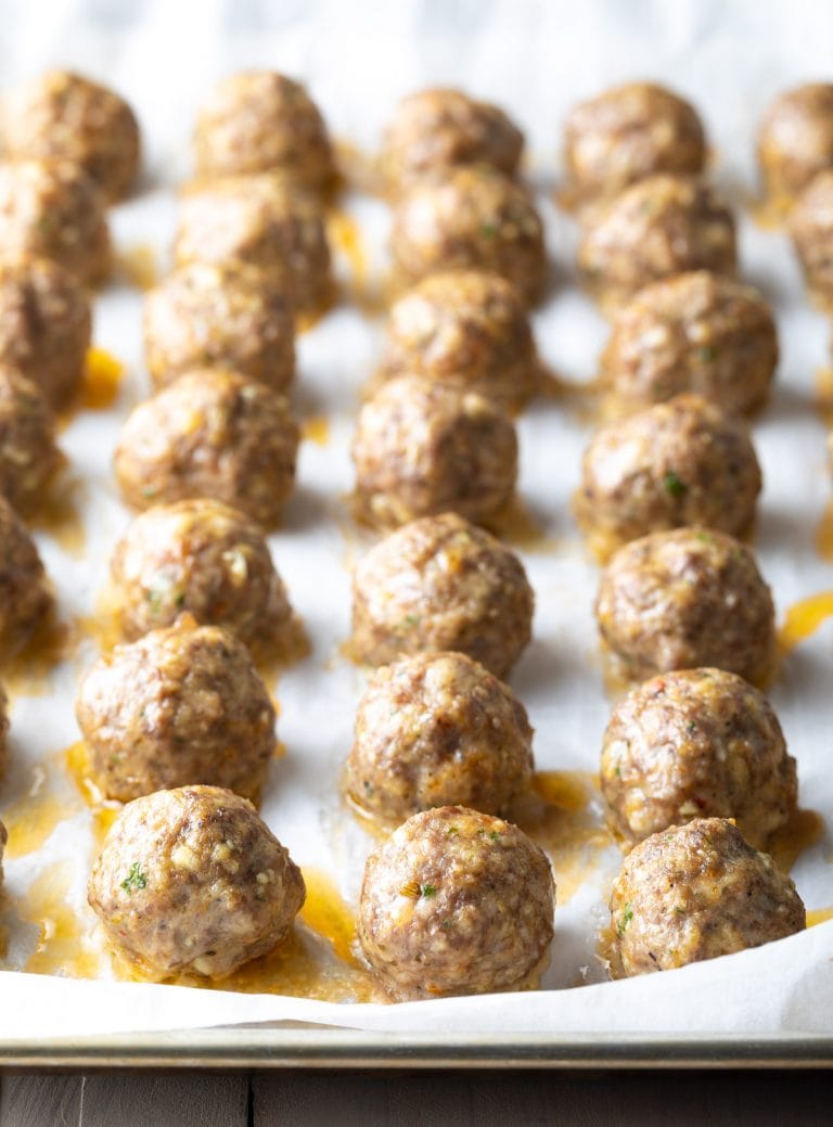 Oven Baked Meatballs (Old School Italian Meatball Recipe) A Spicy Perspective