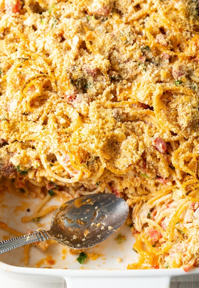 Cheesy Chicken Spaghetti with Rotel Casserole A Spicy Perspective