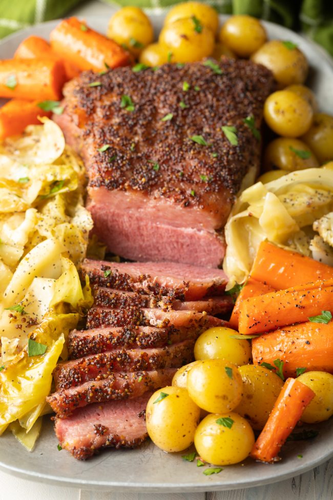 baked corned beef recipe with cabbage and veggies