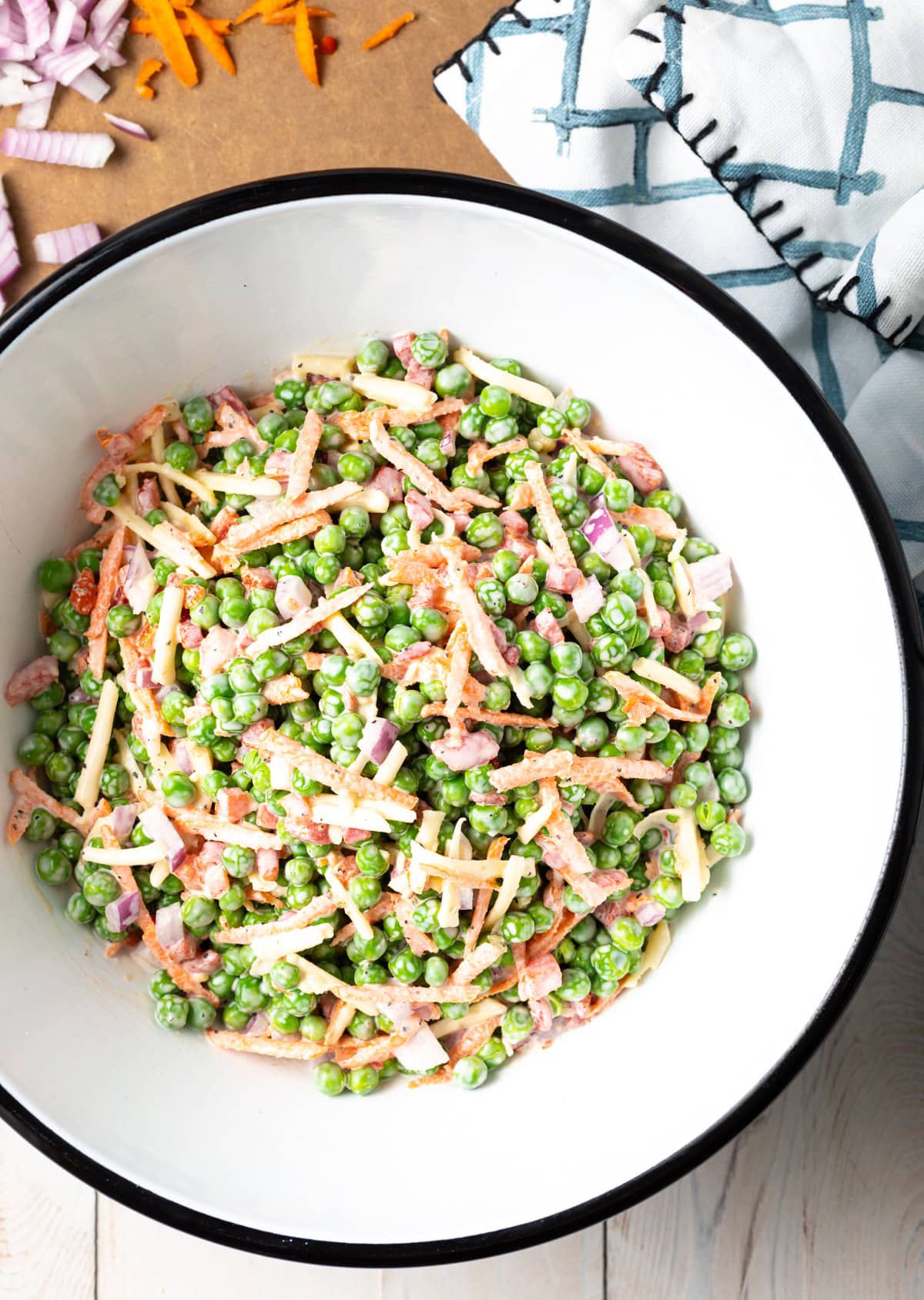 Perky English Pea Salad Recipe (VIDEO) A Spicy Perspective
