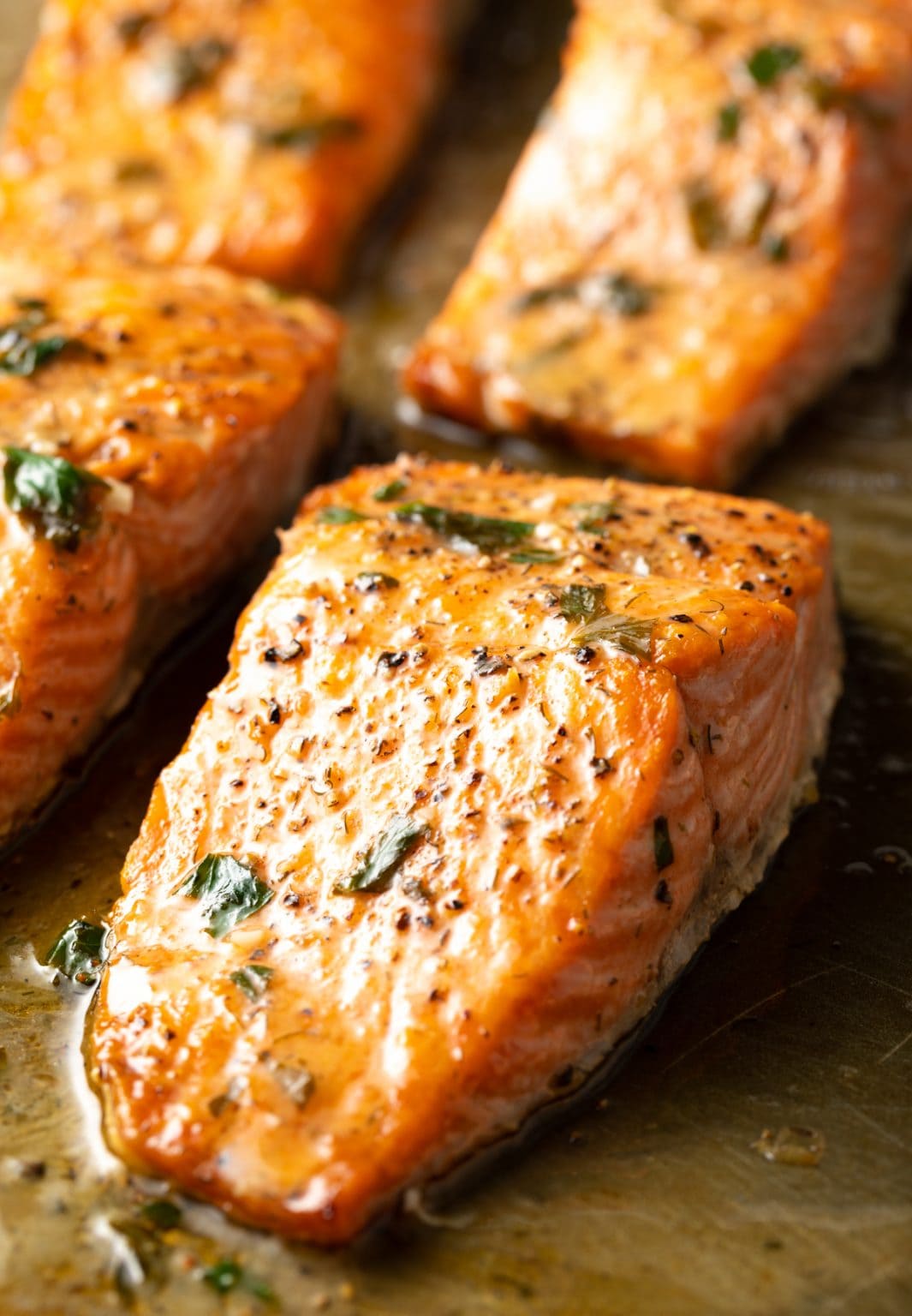 Broiled Salmon Recipe with Garlic Herb Butter - A Spicy Perspective
