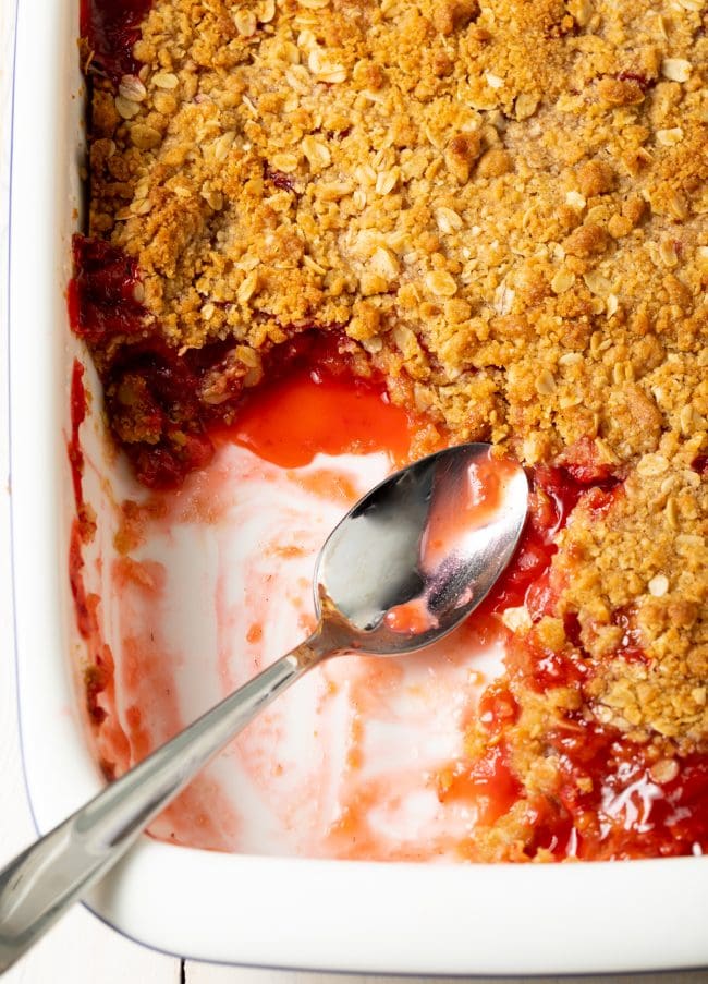 Strawberry Rhubarb Crumble  Crisp Recipe   - 41