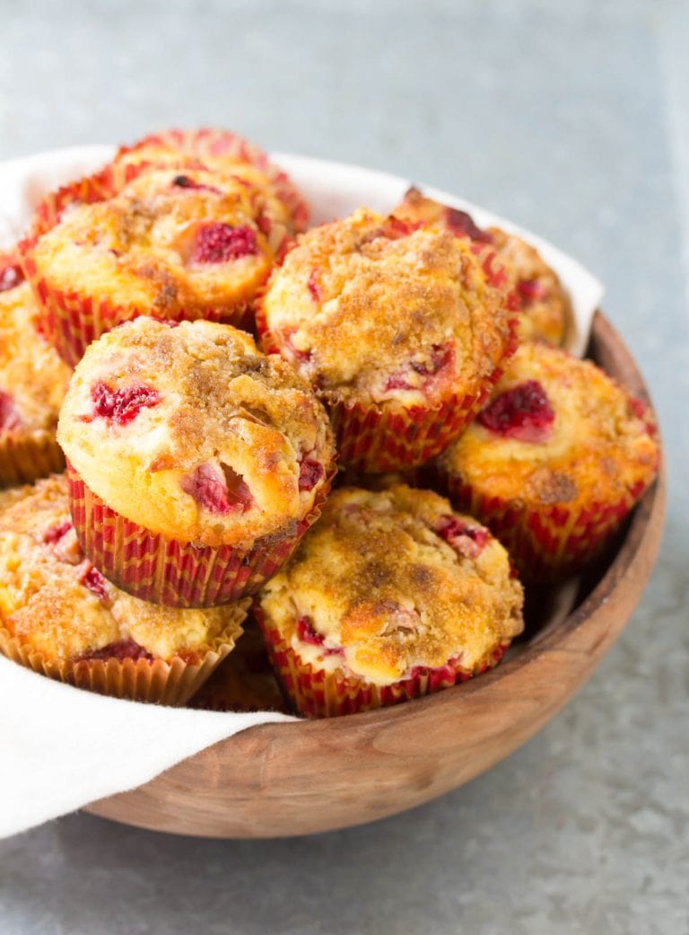 Strawberry Rhubarb Muffins Recipe (VIDEO) A Spicy Perspective