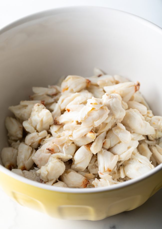 lump crab meat in a bowl