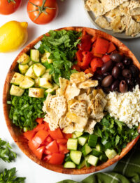 Chunky Grilled Fattoush Salad Recipe #healthy #summer