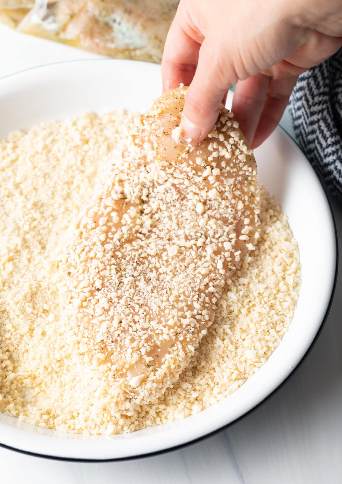 Italian Chicken Cutlets - thin breasts coated in Italian marinade and Panko