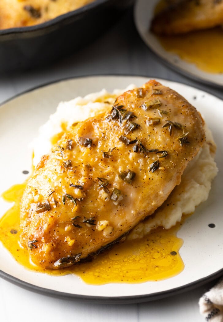 Pan-Seared French Chicken Breast with Herbed Butter Sauce