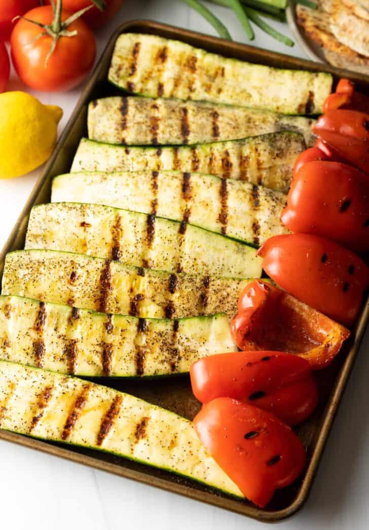 grilled vegetables for salad