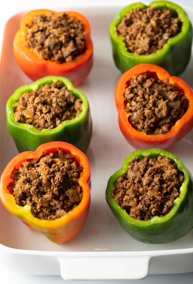 bell peppers stuffed with ground beef