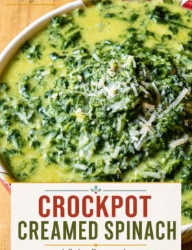 crockpot creamed spinach pin