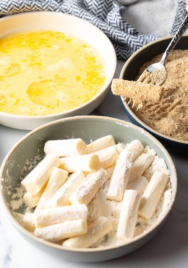 Homemade Air Fryer Mozzarella Sticks  or Frozen  - 62