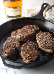 Steak au Poivre Recipe with Cognac Cream Sauce