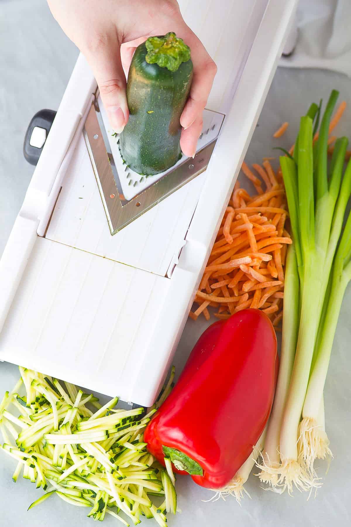shredded vegetables for korean pancakes