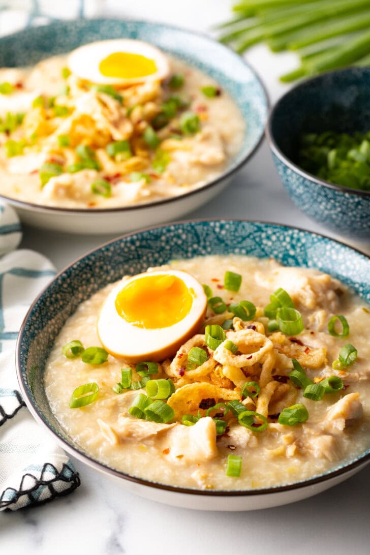 Chicken Congee Recipe (Instant Pot Jook Rice Porridge)