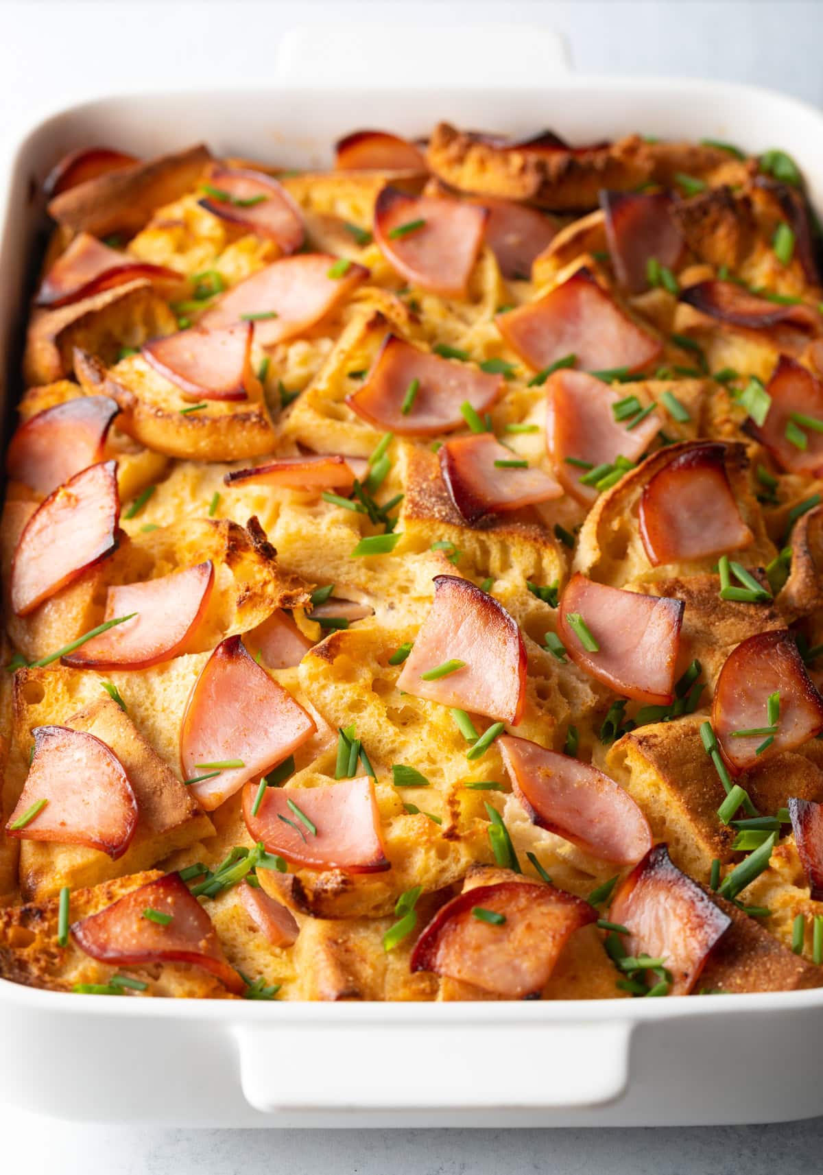 Fully baked eggs benedict casserole recipe.
