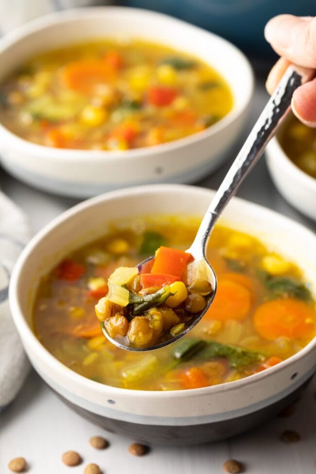 Soup with Kale and Lentils - 5