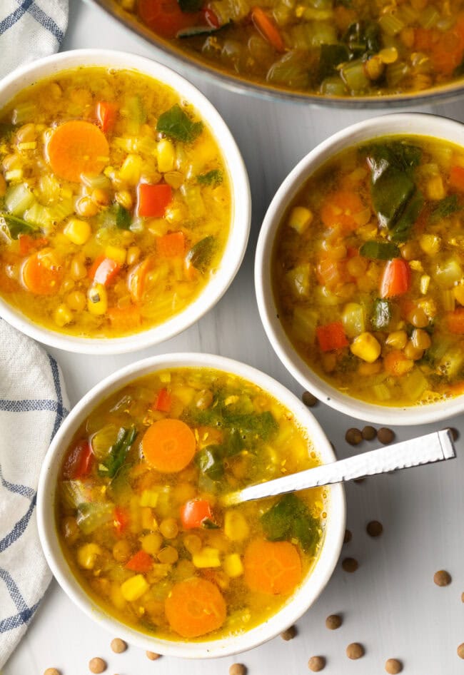 Soup with Kale and Lentils - 34