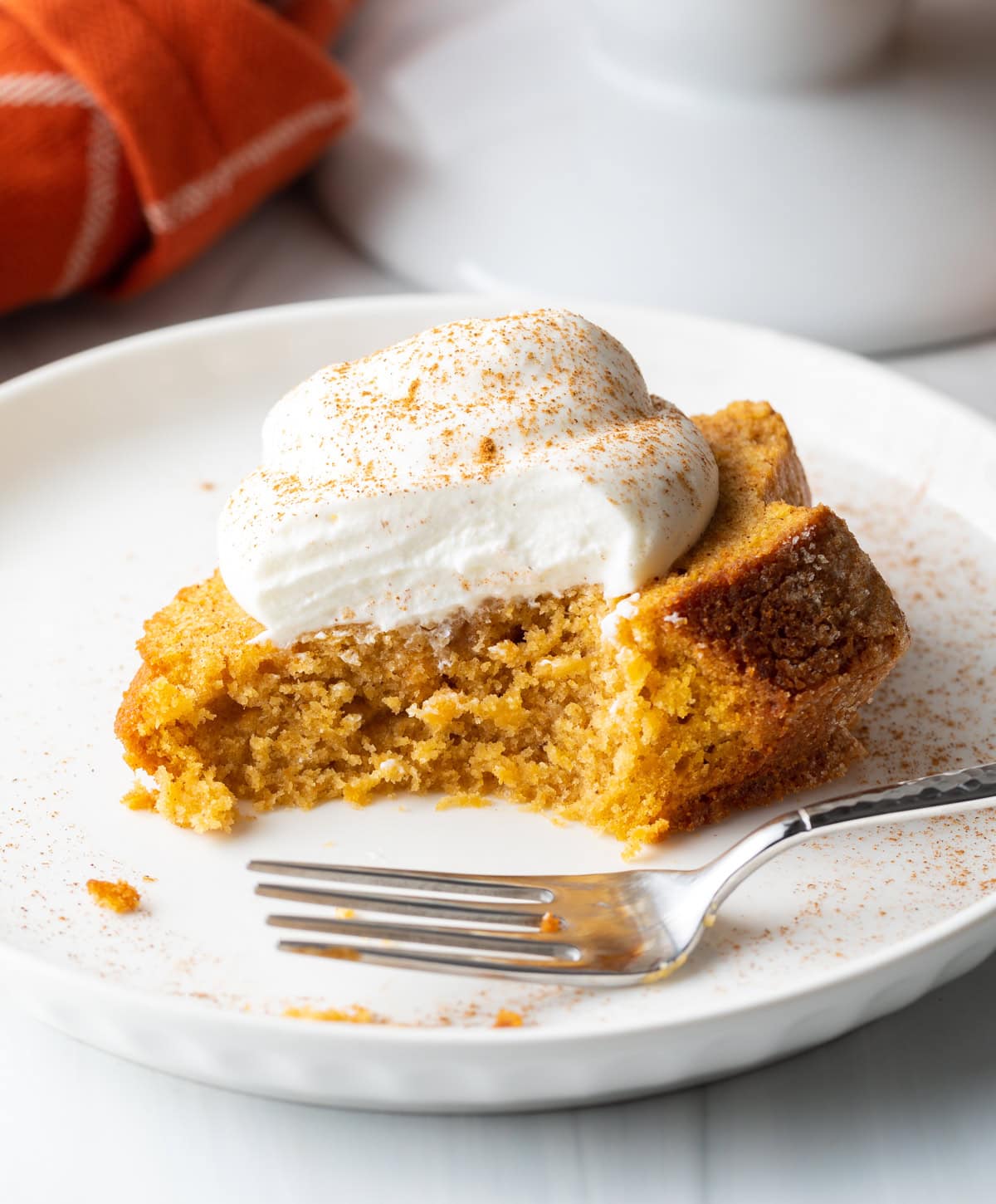 Plate with a slice of sweet potato on it.