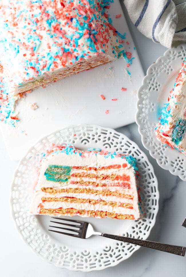 American Flag Jello Cake  Icebox Cake  - 53