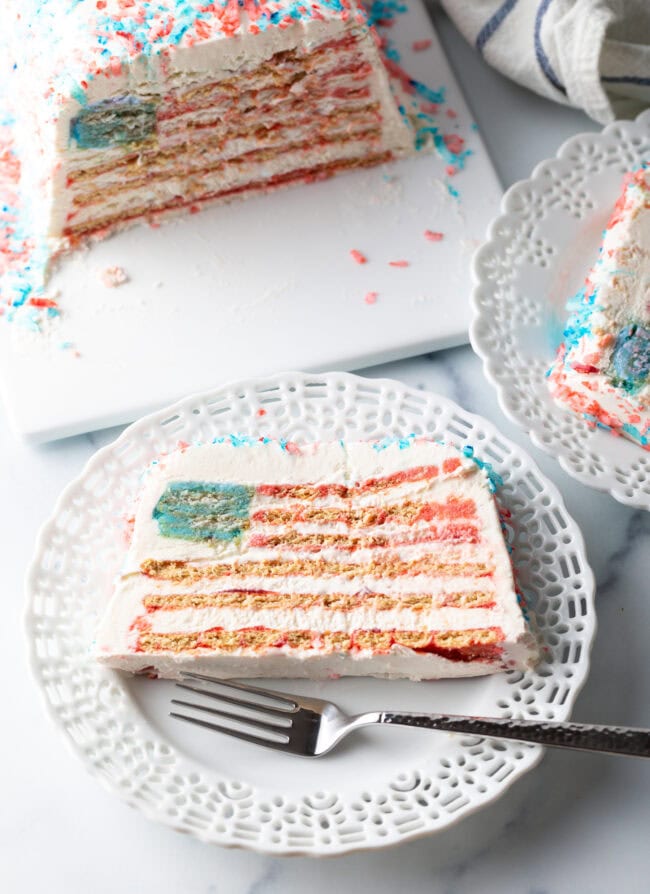 American Flag Jello Cake  Icebox Cake  - 49