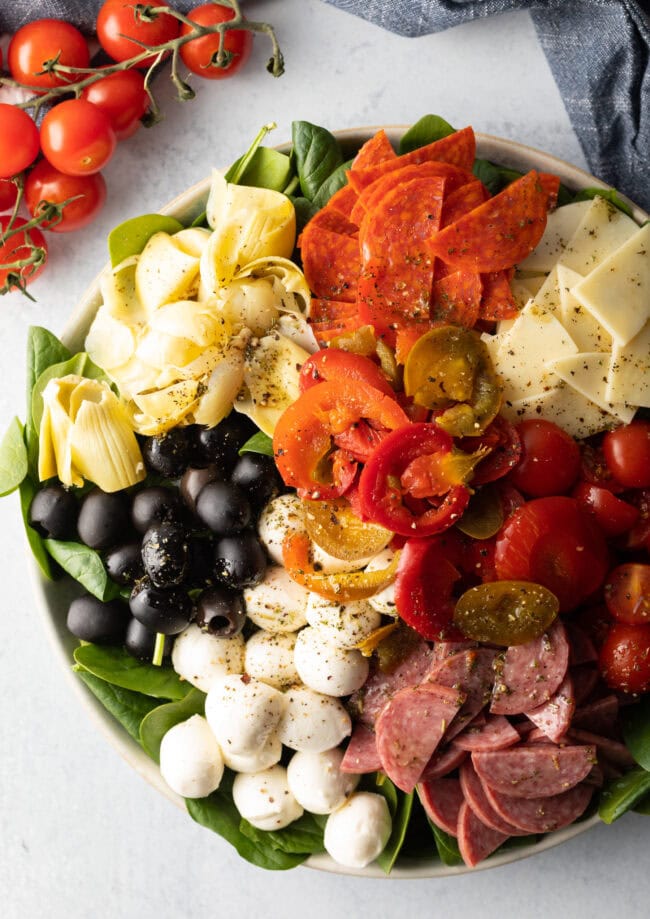 Antipasto Salad with Spinach Recipe   VIDEO - 89