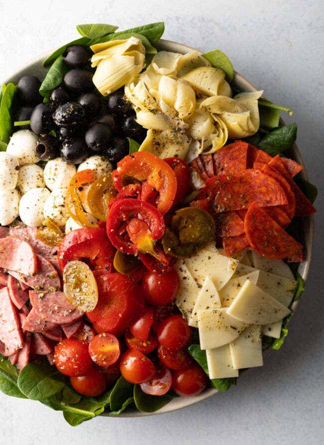 Antipasto Salad with Spinach Recipe   VIDEO - 56