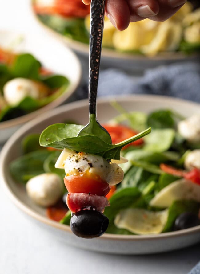 Antipasto Salad with Spinach Recipe   VIDEO - 51