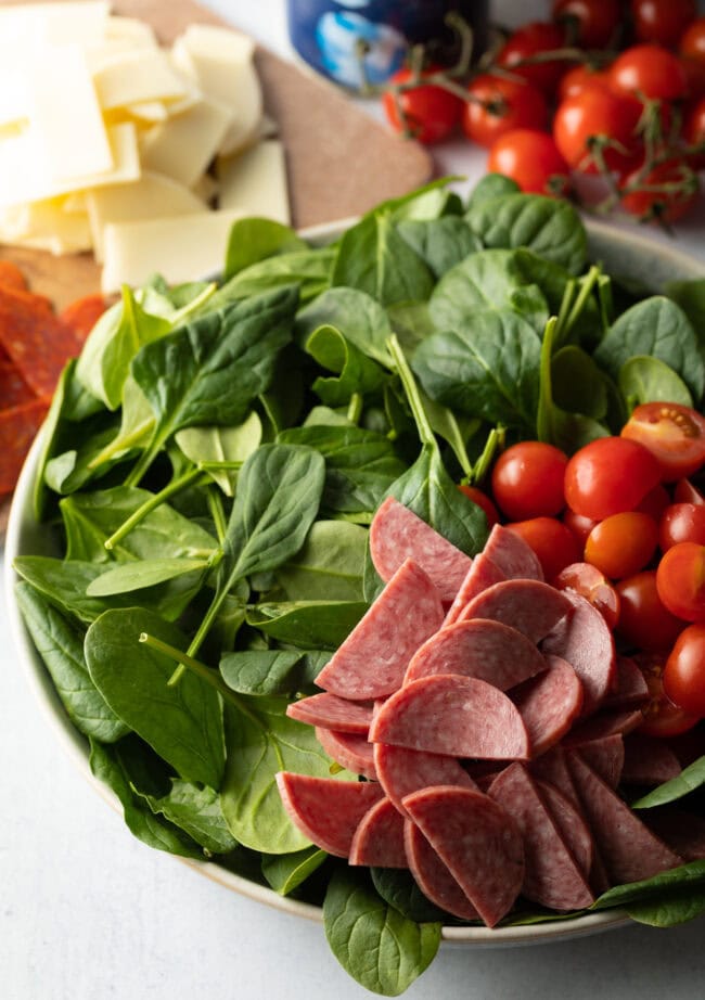 Antipasto Salad with Spinach Recipe   VIDEO - 52