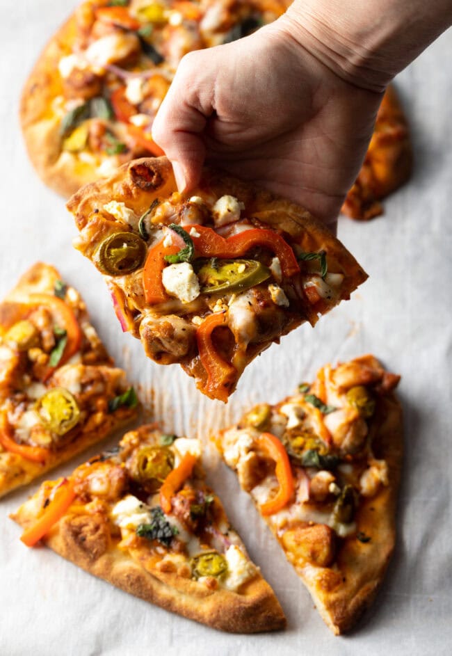 Butter Chicken Curry Pizza  Video  - 76