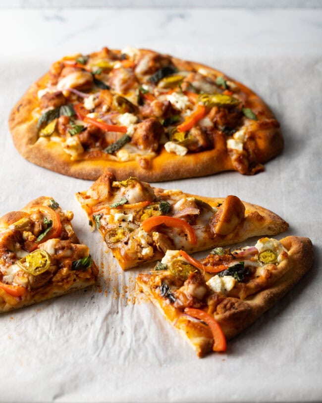 Butter Chicken Curry Pizza  Video  - 80