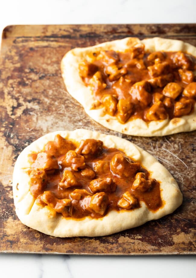 Butter Chicken Curry Pizza  Video  - 96