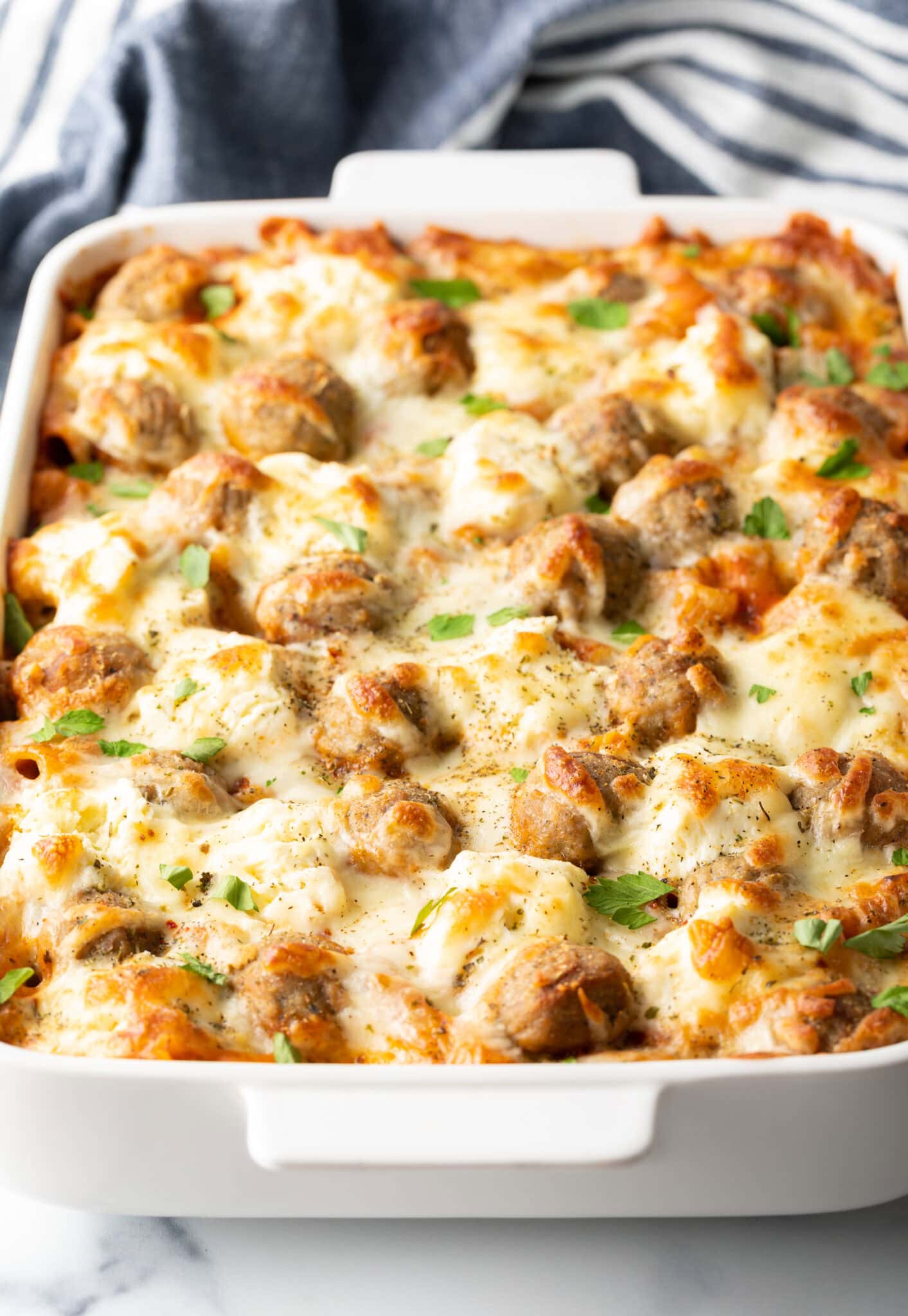 Dump and Bake Meatball Casserole - A Spicy Perspective