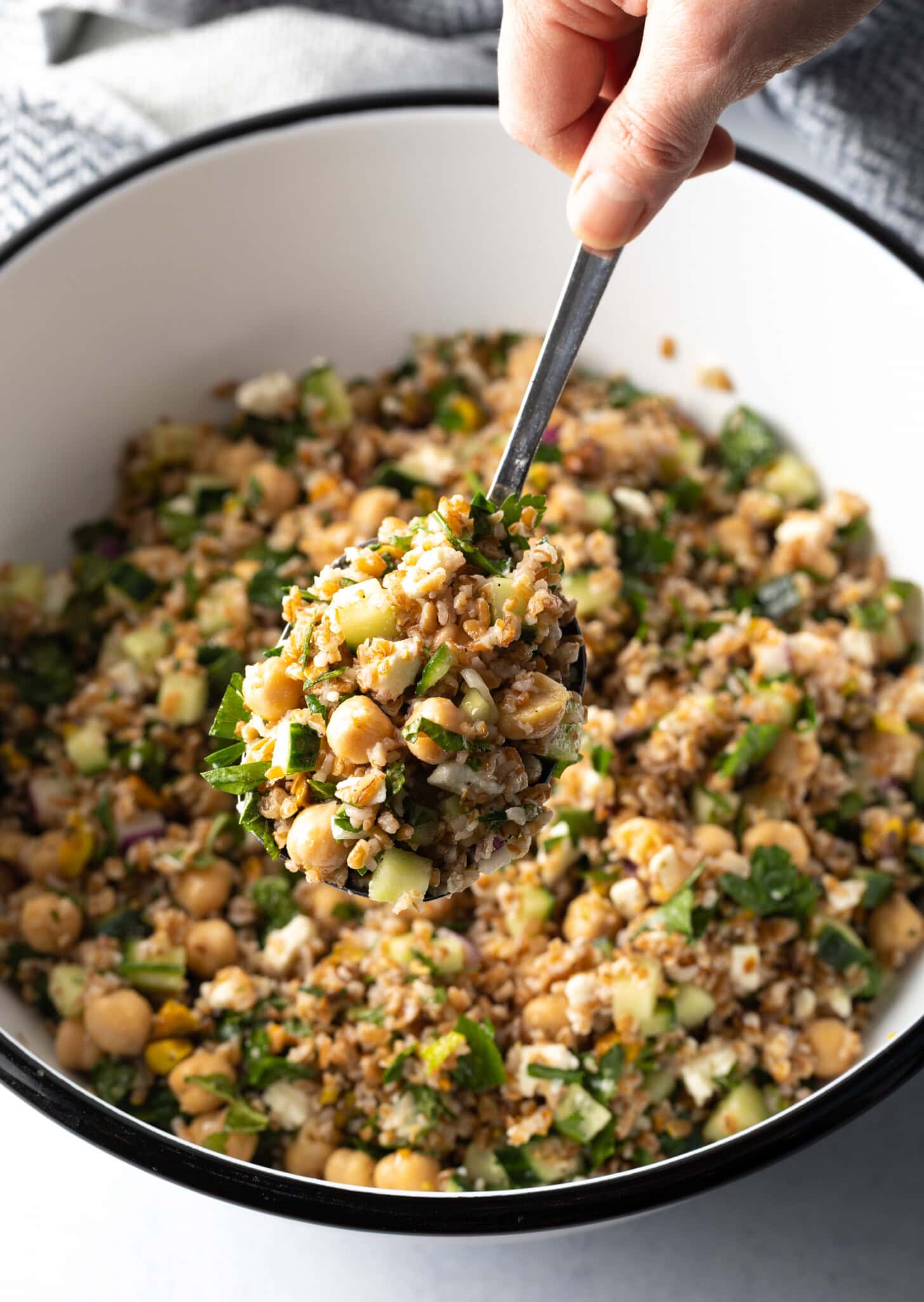 Jennifer Aniston Salad (Bulgar Wheat Recipe) + VIDEO A Spicy Perspective