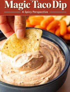 taco dip in graphic