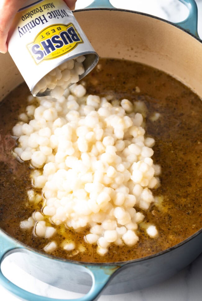 Pozole Blanco  White Hominy Soup  - 6