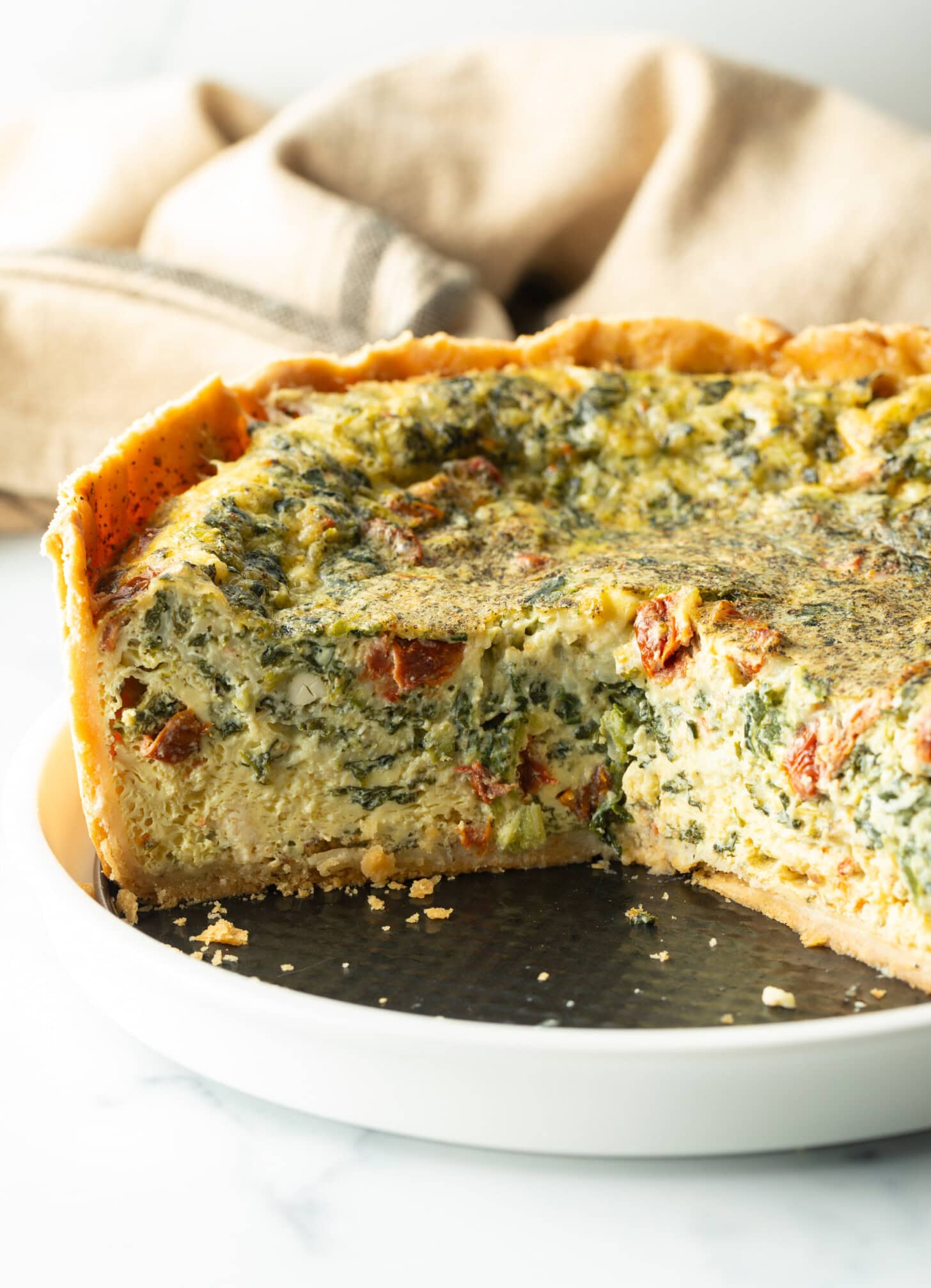 Deep Dish Vegetarian Quiche A Spicy Perspective