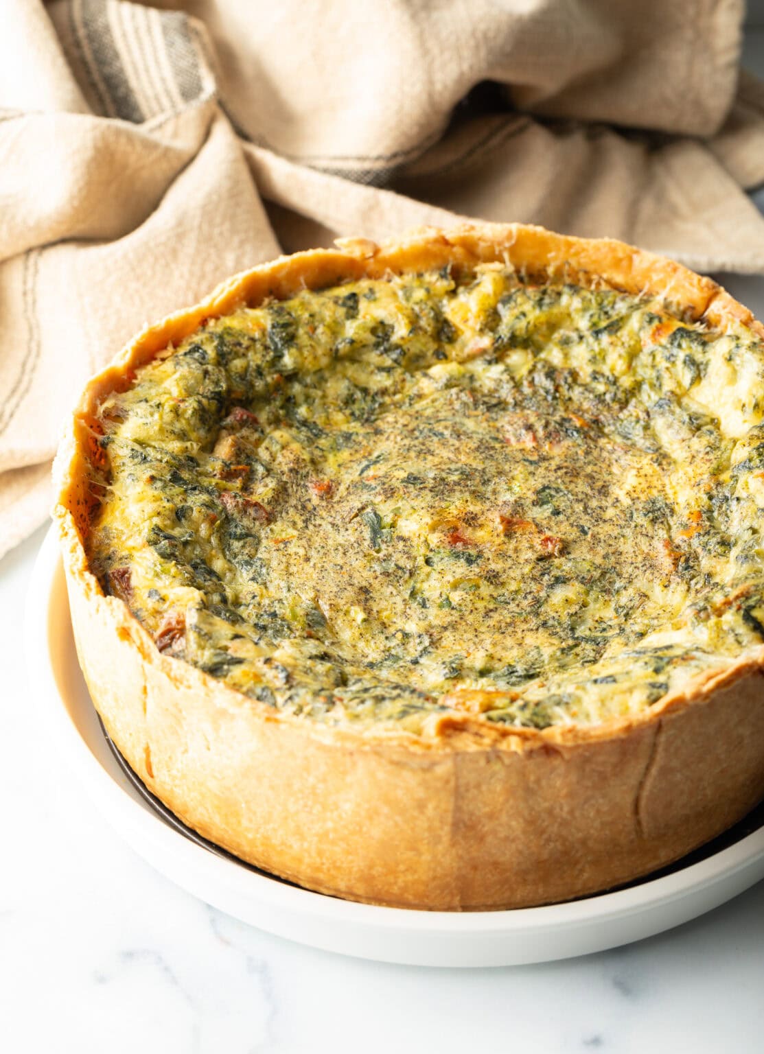 Deep Dish Vegetarian Quiche A Spicy Perspective