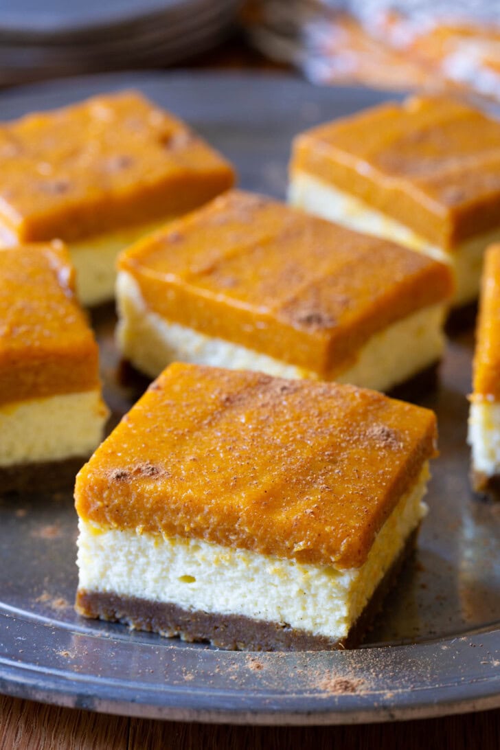 Pumpkin Cheesecake Bars - 7