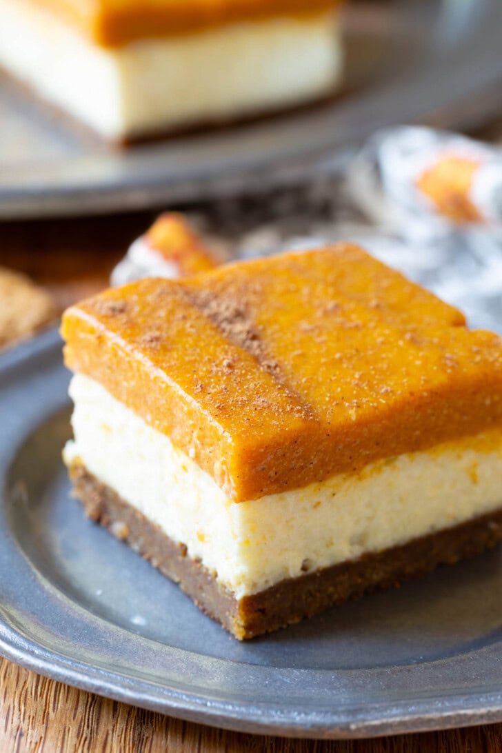 Pumpkin Cheesecake Bars - 64