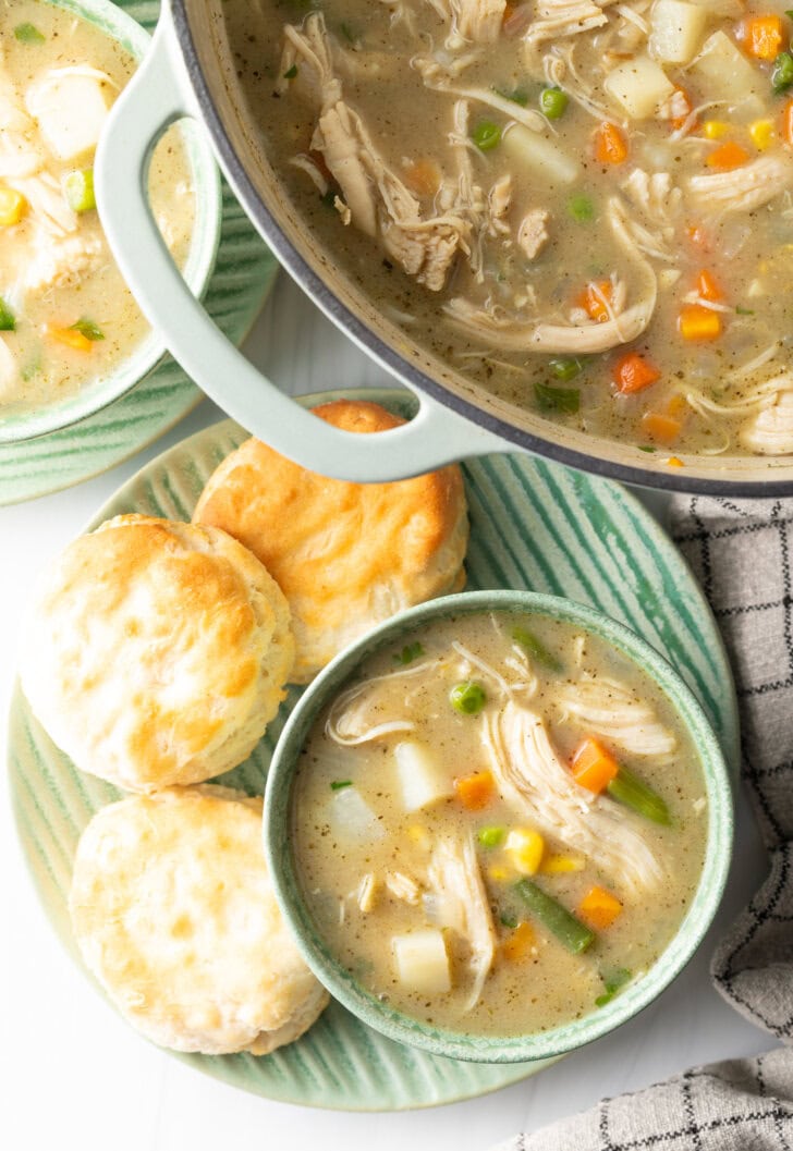 Chicken Pot Pie Soup  With Biscuits  - 50