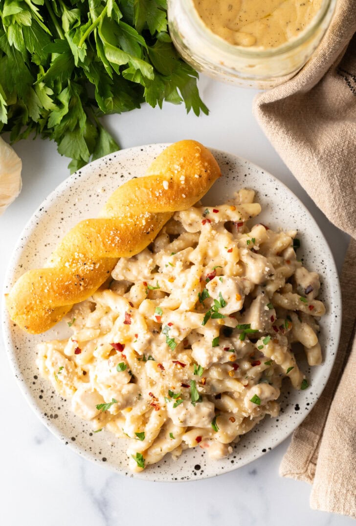 Garlic Parmesan Chicken Pasta  One Pot   - 48