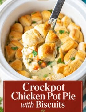 crockpot chicken pot pie pin graphic