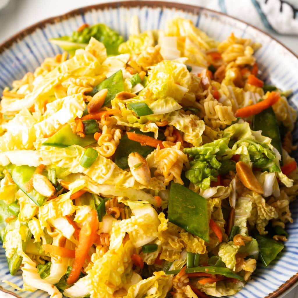 Crispy Ramen Noodle Salad with Napa Cabbage - A Spicy Perspective