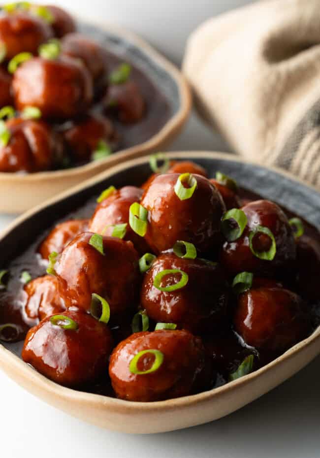 Crockpot BBQ Meatballs (4 Ingredients) - A Spicy Perspective