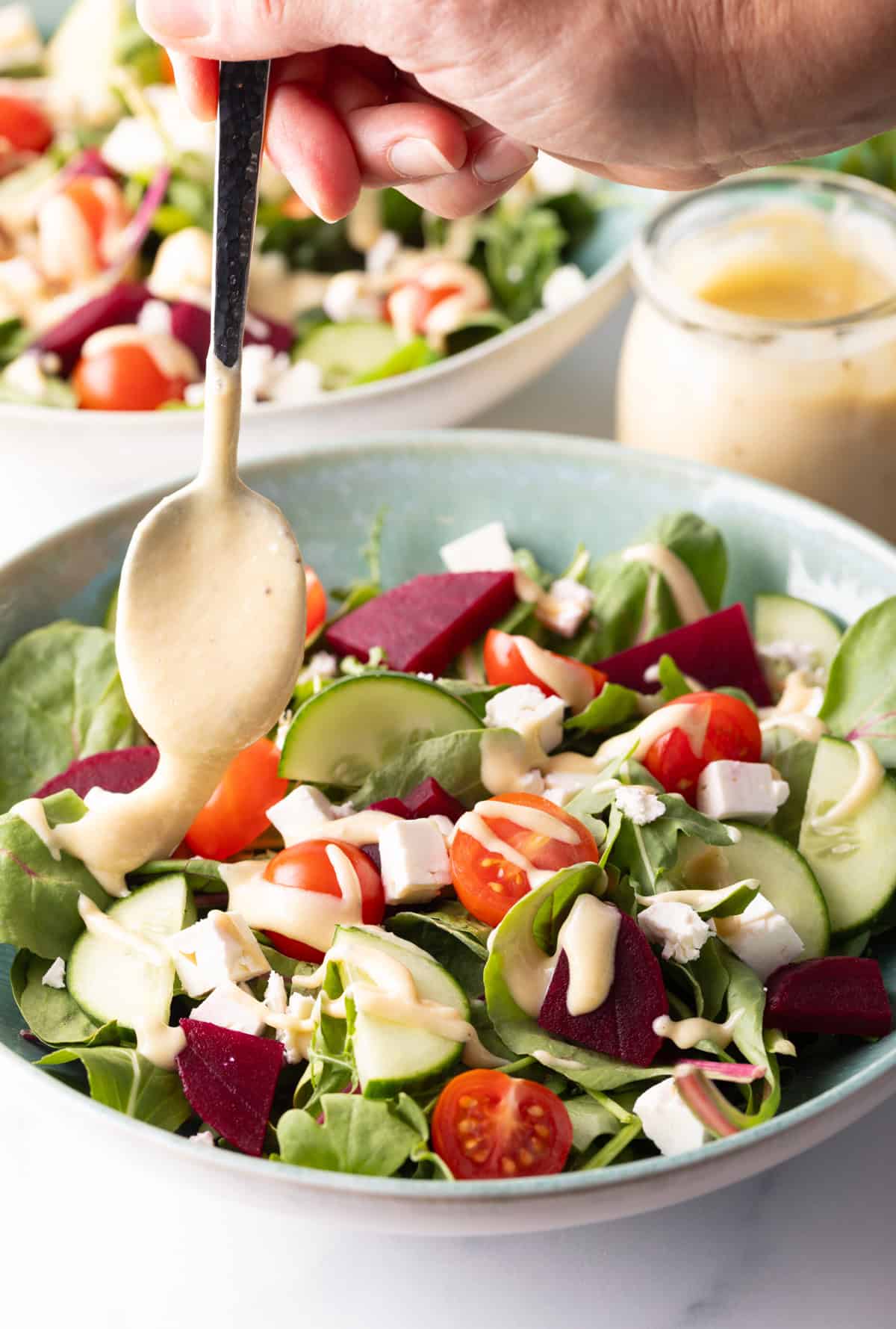 Creamy Tahini Dressing Recipe (Dairy-Free) - A Spicy Perspective Creamy Tahini Dressing Recipe (Dairy-Free) - A Spicy Perspective