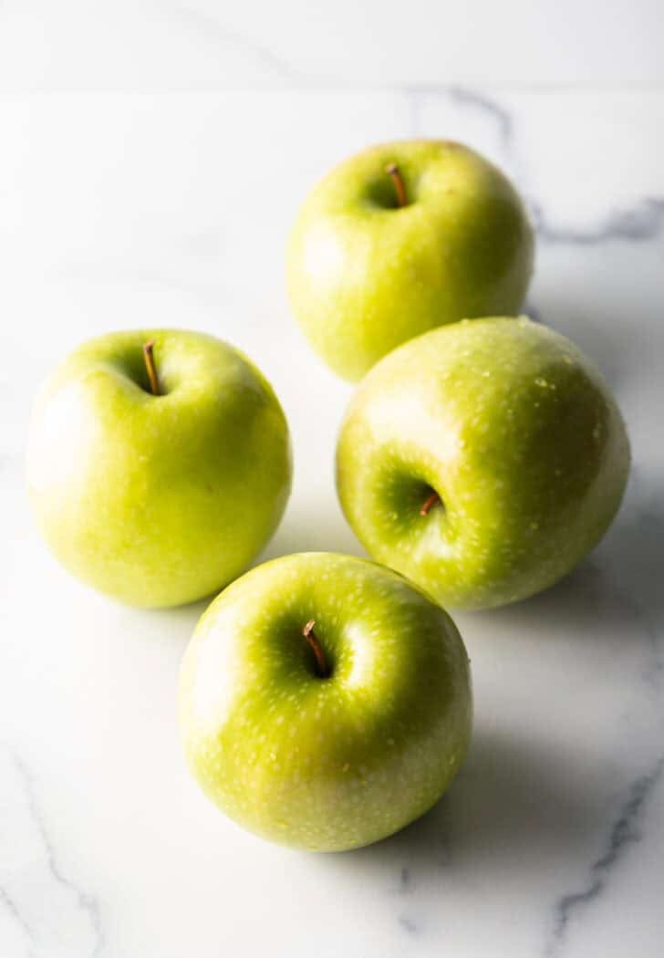 4 whole granny smith apples.