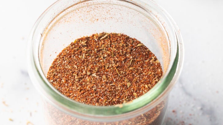 chicken taco seasoning in a jar